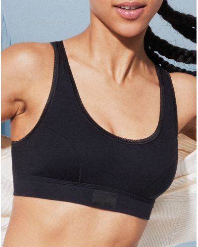 Sosten top (algodón bio) Sloggi Double Confort (Negro)