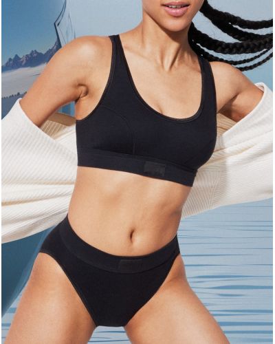 Sosten top (algodón bio) Sloggi Double Confort (Negro)