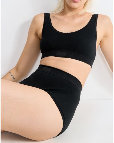 Sosten top (algodón bio) Sloggi Double Confort (Negro)