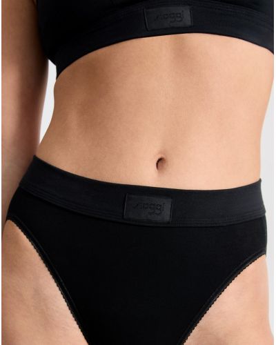 Calzoncillos tai (Algodón bio) Sloggi Double Confort (Negro)