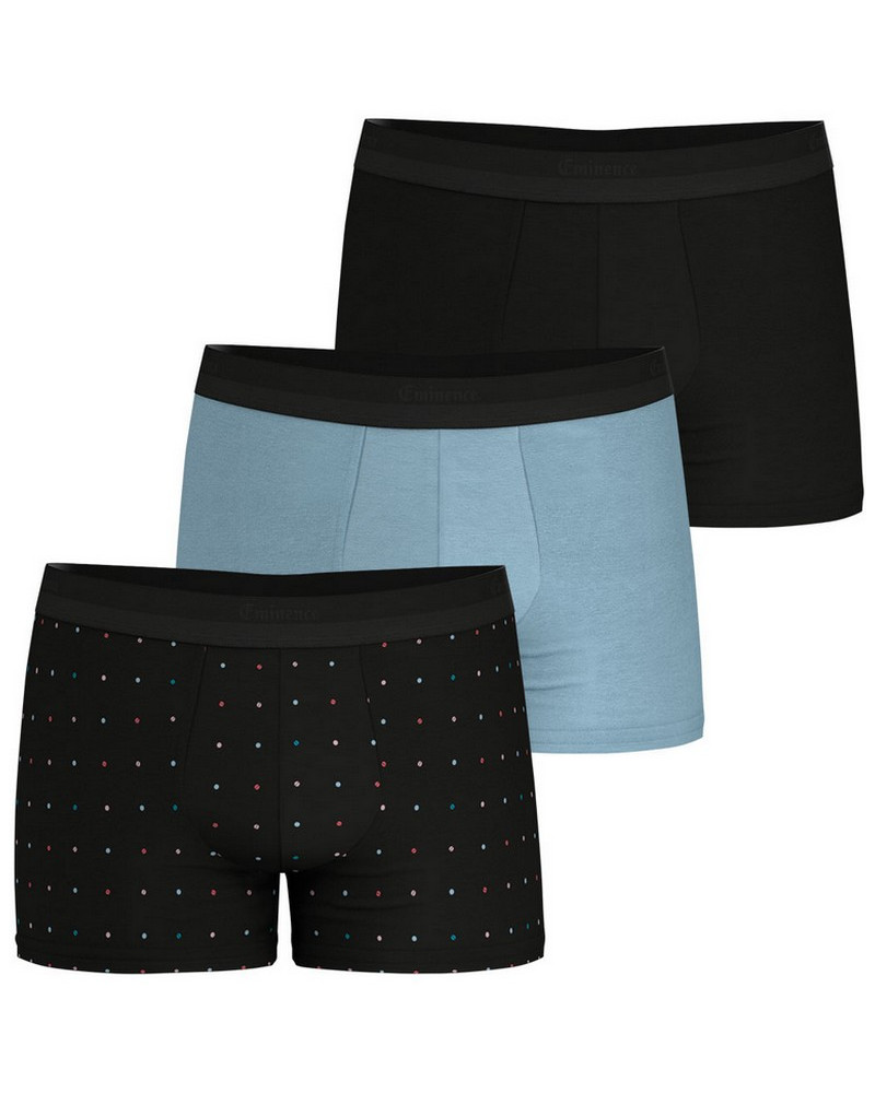 Juego de 3 boxers de algodón Eminence Studio (Macaron/Ciel/Noir)