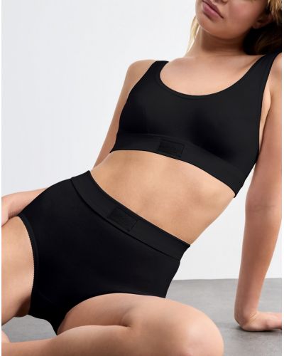 Paquete de 2 braga maxi (Algodòn bio) Sloggi Double Confort (Negro)