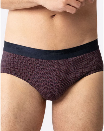 Pack of 3 cotton briefs Eminence Studio (Marine/Imprimé Art Déco/Rouge)
