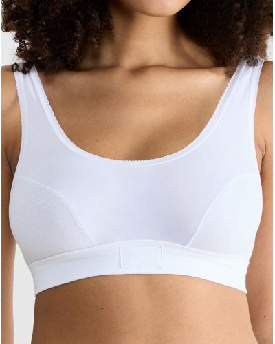 Sosten top (algodón bio) Sloggi Double Confort (Blanco)