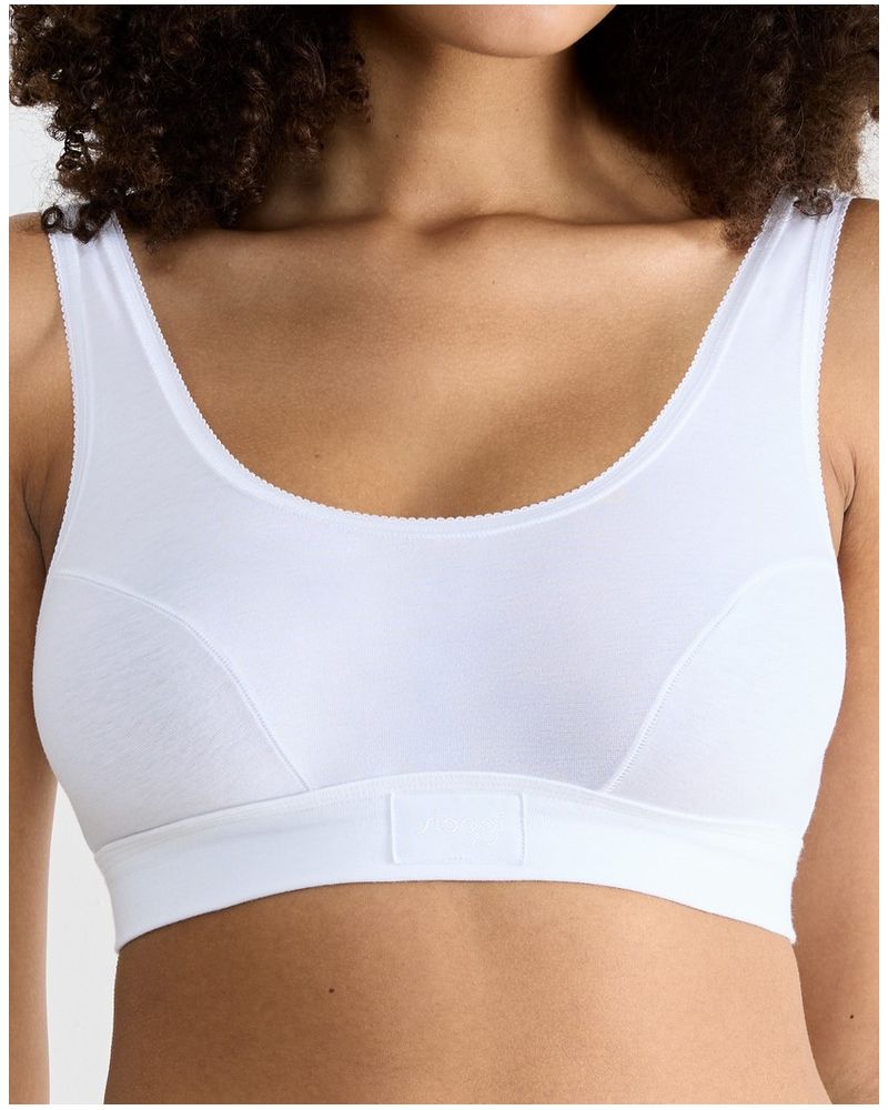 Brassière top (coton bio) Sloggi Double Confort (Blanc)