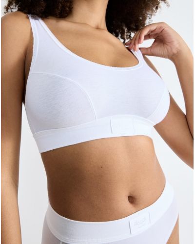Brassière top (coton bio) Sloggi Double Confort (Blanc)