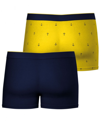 Set of 2 cotton boxer shorts Eminence Sailor (Marine/Ancre Jaune)