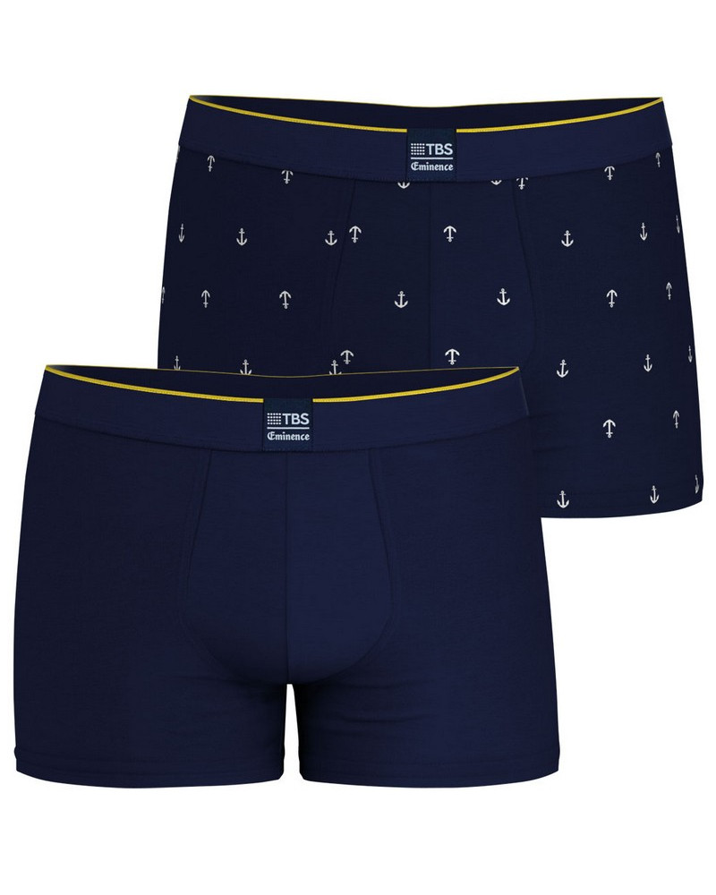 Set of 2 cotton boxer shorts Eminence Sailor (Marine/Ancre Marine)