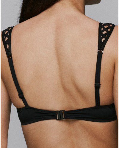 Padded bikini top heart-shape Sarda Holt (Black)