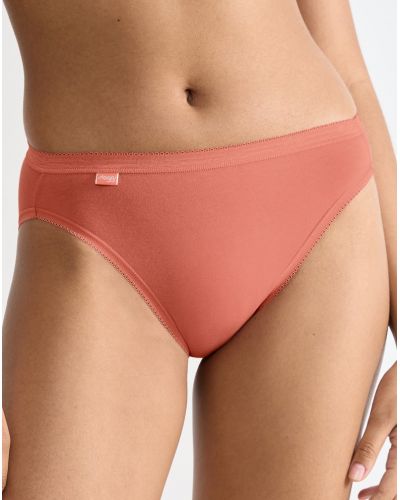 Lot de 3 slips tai Sloggi Basic + (Brique/corail/blanc)