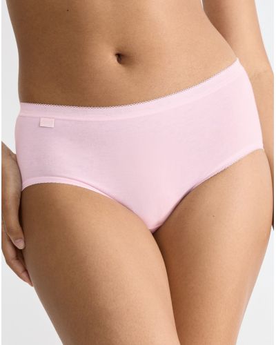 Basic + midi briefs (Pack of 4) Sloggi (Marine/ciel/blanc/rose)