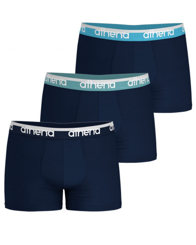 Set of 3 Easy Bio cotton Boxers Athena (Marine/Océan/Turquoise)