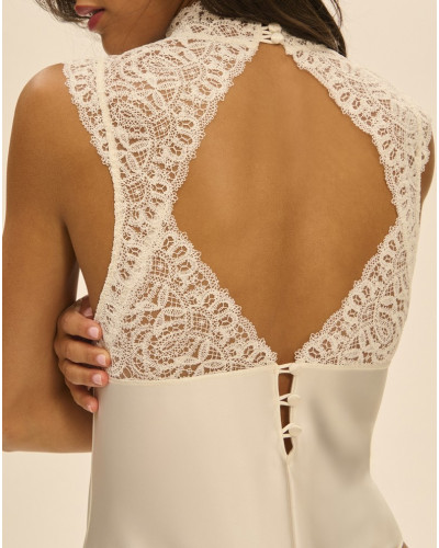 Body string en satin Simone Pérèle Symphonie (Naturel)