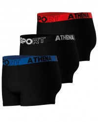 Athéna Basic Color Intimo, Noir/Gris/Noir, XXXL Uomo