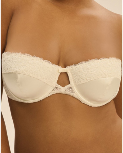 Soutien-gorge bandeau en satin Simone Pérèle Symphonie (Naturel)