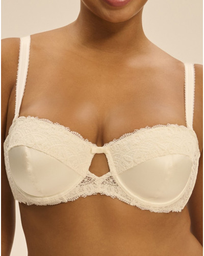 Soutien-gorge bandeau en satin Simone Pérèle Symphonie (Naturel)
