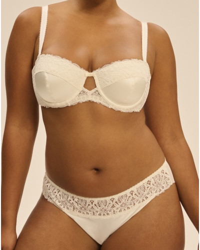 Soutien-gorge bandeau en satin Simone Pérèle Symphonie (Naturel)