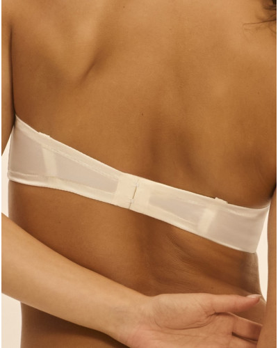 Satin bandeau bra Simone Pérèle Symphonie (Naturel)