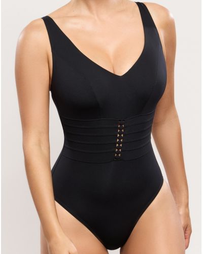 Bañador Empreinte Mood de con escote en V y sin aros (Negro)