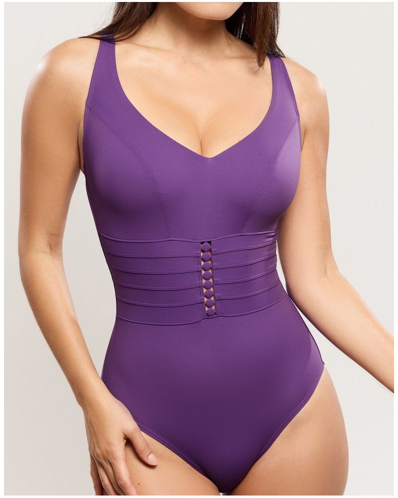 V-neck swimsuit without underwire Empreinte Mood (Ultraviolet)