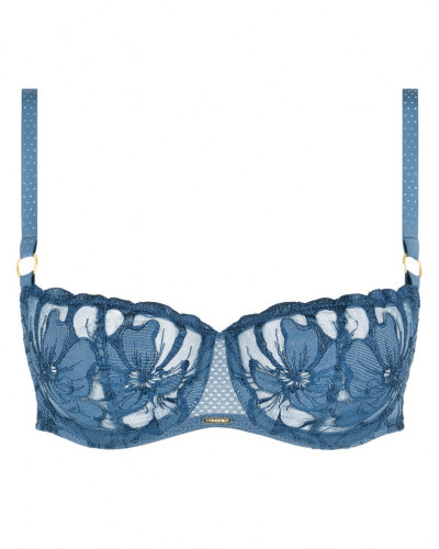 Soutien-gorge corbeille balconnet Chantelle Fleurs Signature (Bleu Jeans)