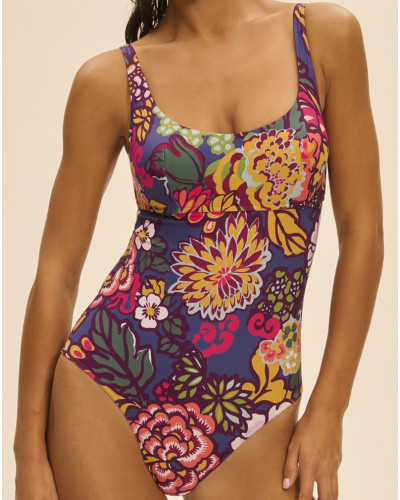 Maillot de bain une pièce coque armatures Simone Pérèle Melia (Imprimé Bloom)