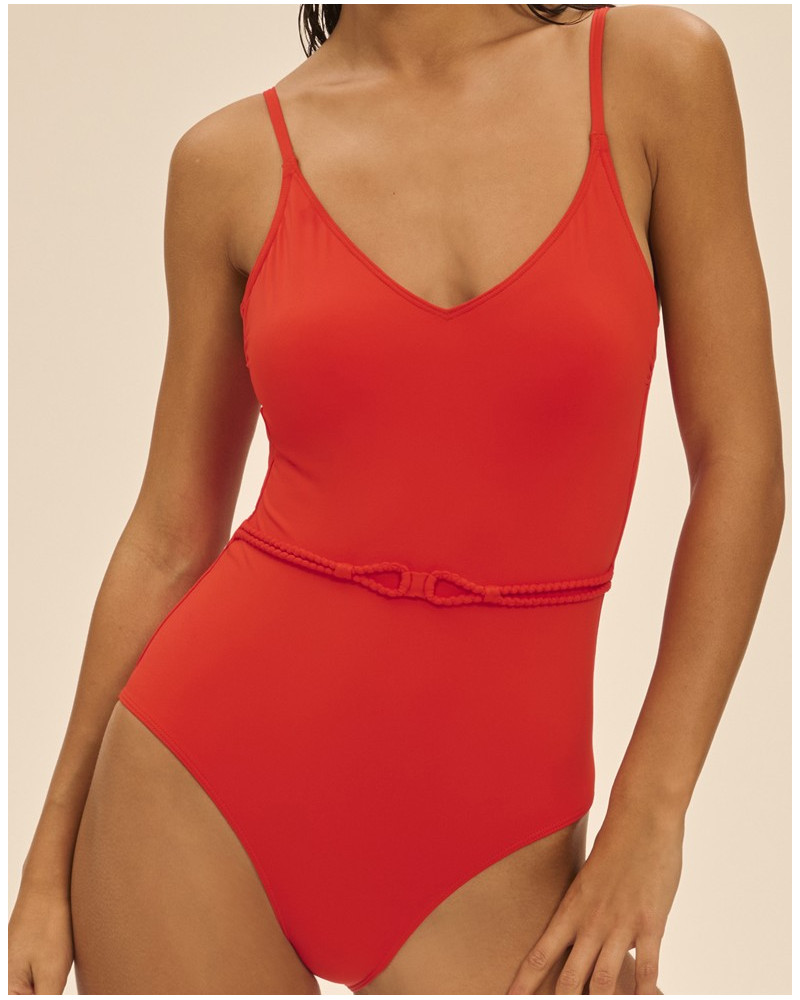 One-piece swimming costume wireless Simone Pérèle Select (Orange Grenadier)