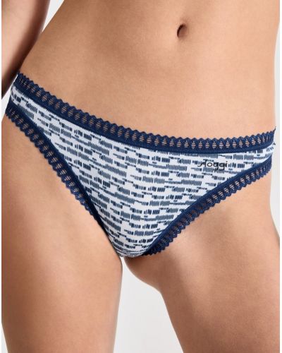 Strings coton Sloggi Go Crush (Lot de 3) (Marine/Bleu Gris/Imprimé Marine)