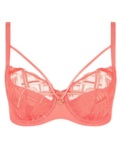 Sujetador con aros envolvente Chantelle Graphic Support (Corail)