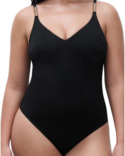 Maillot de bain une pièce triangle Chantelle Icon (Noir)