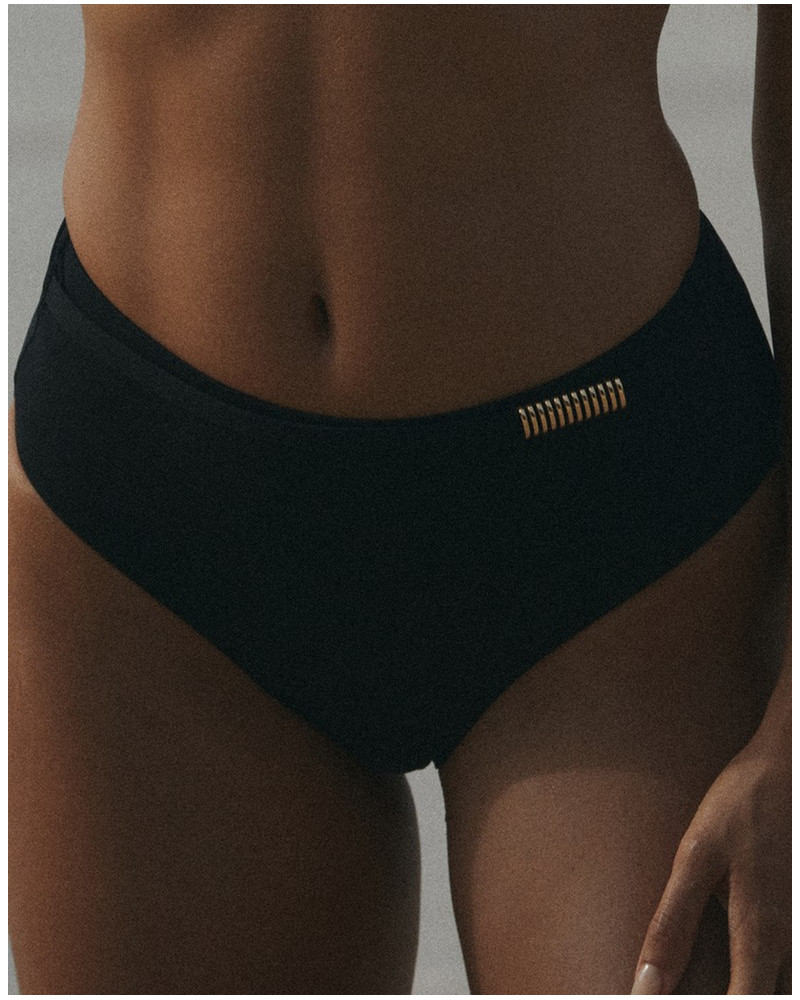 Culotte taille haute de bain Chantelle Icon (Noir)