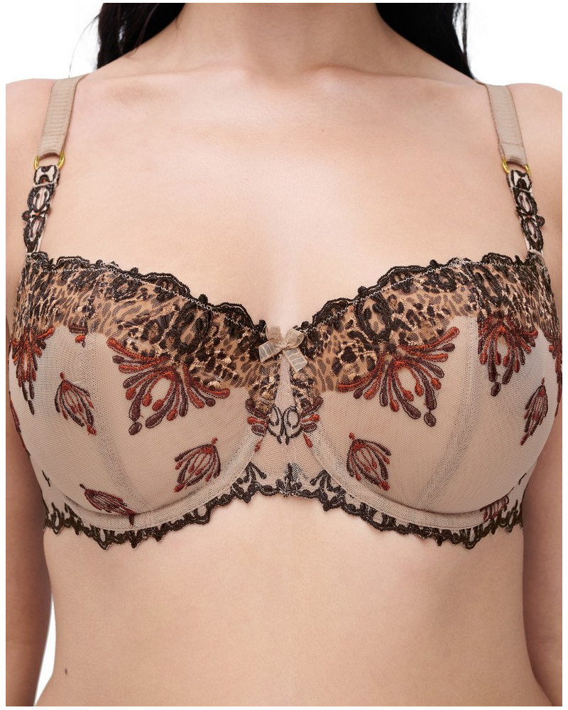 Demi balcony bra Chantelle Champs-Elysées (Feline Print)