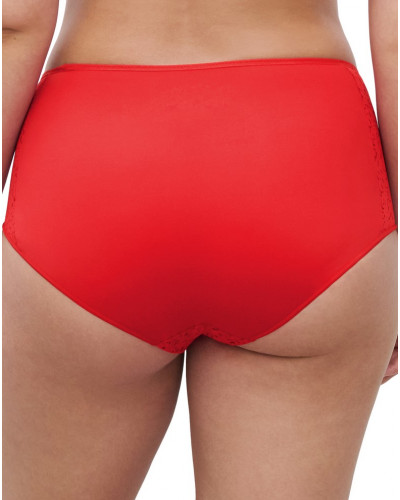 Culotte couvrante taille haute Chantelle Easy Feel Norah (Rouge Coquelicot)