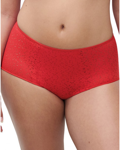 Culotte couvrante taille haute Chantelle Easy Feel Norah (Rouge Coquelicot)