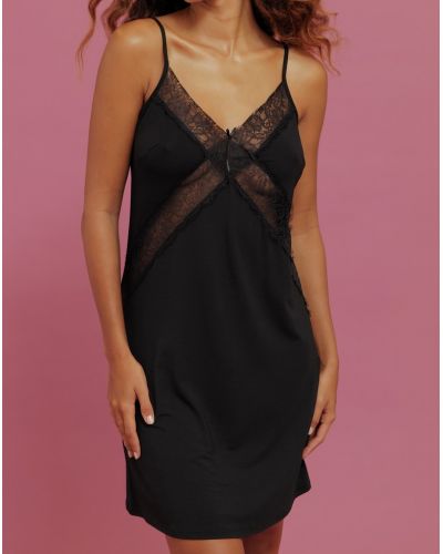 Camisón sexy Antigel Tartan Glamour (Negro)