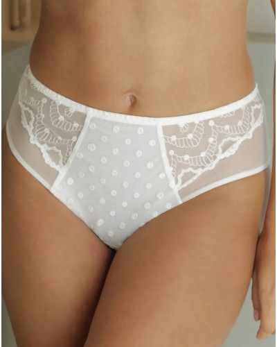 Slip taille haute Antigel Je t'aime à la folie (Ecru Nacre)