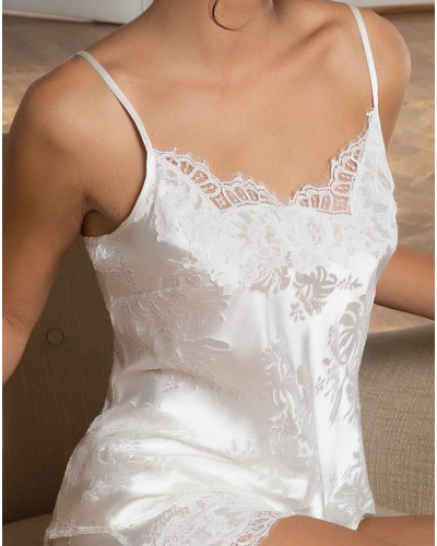 Camisole de seda devorada Lise Charmel Bellissime Amour (Ecru Nacre)