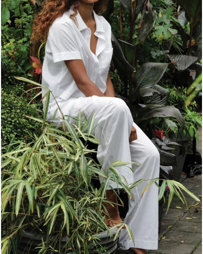 Pantalone 100% algodón Antigel Chic et Relax (Blanco)