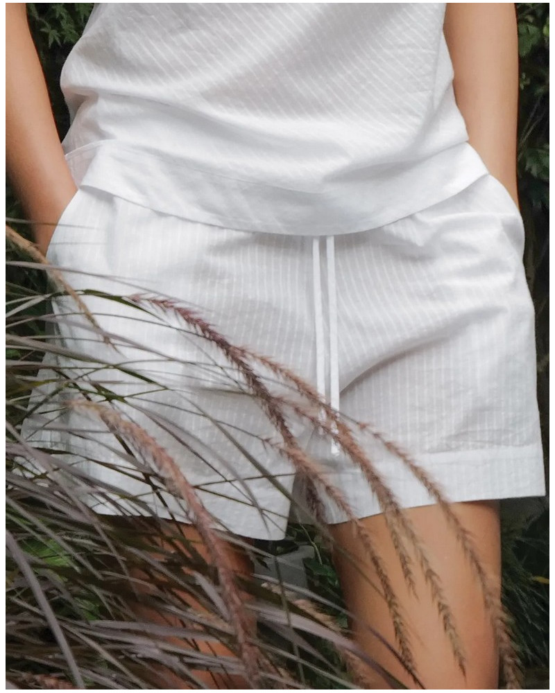 Shorts 100% cotton Antigel Chic et Relax (White)