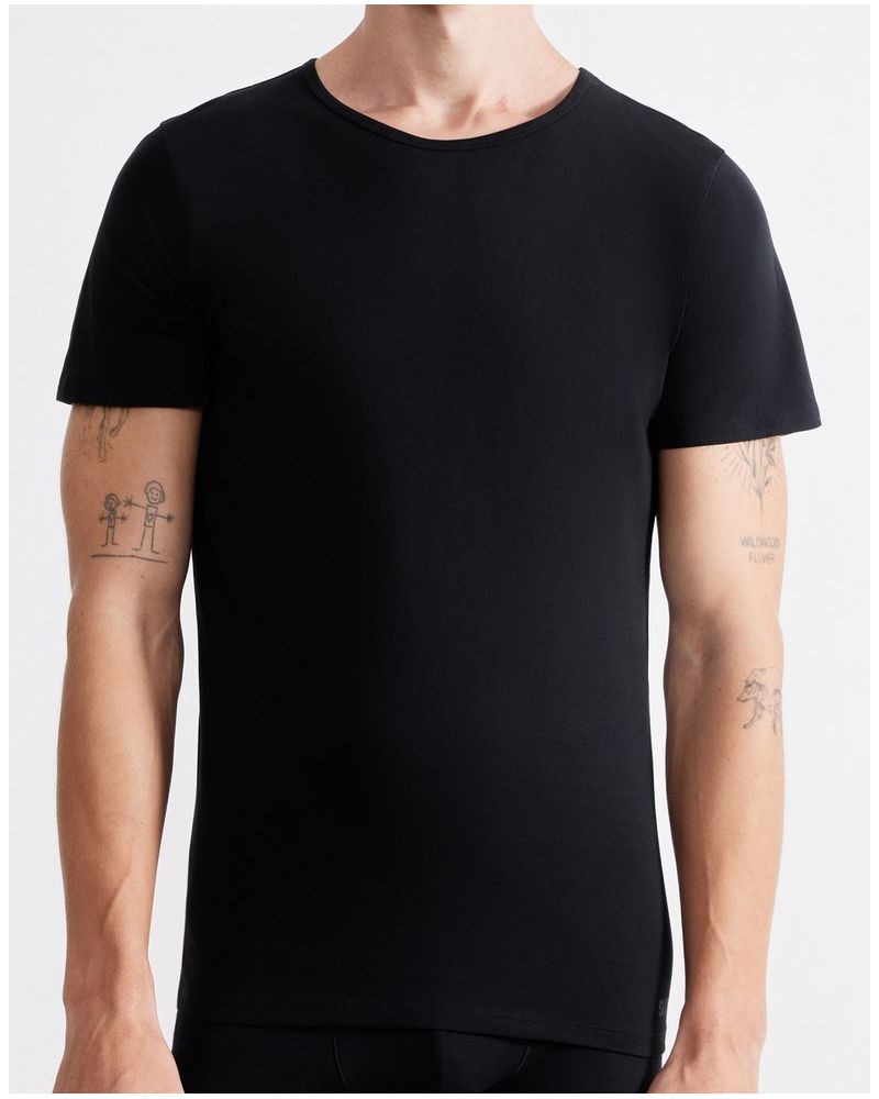Crew Neck T-Shirt Sloggi for Men Ever Ease (Black)