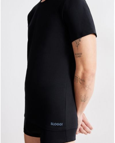 T-shirt col rond Sloggi for Men Ever Ease (Noir)