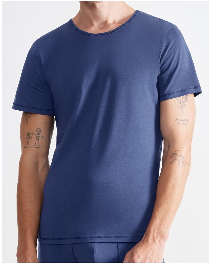 Crew Neck T-Shirt Sloggi for Men Ever Ease (Deep cobalt)
