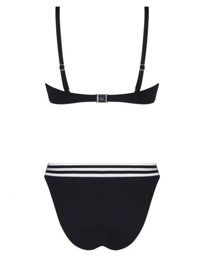 Maillot de bain une pièce bandeau Lise Charmel Énergie Nautique (Noir Silver)