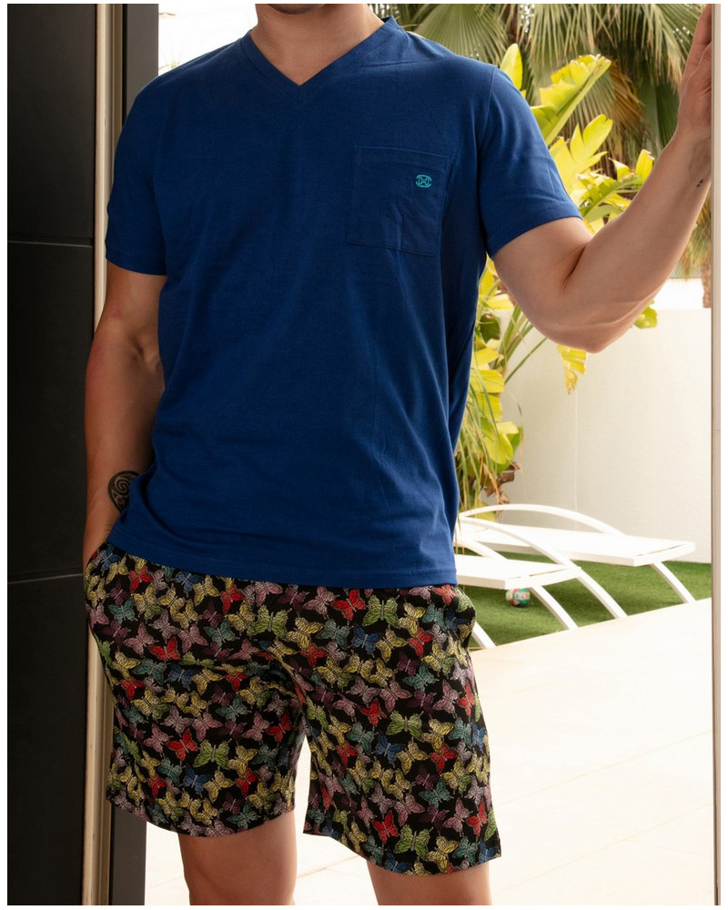 Short pajamas 100% cotton HOM Butterfly (Multicolore)