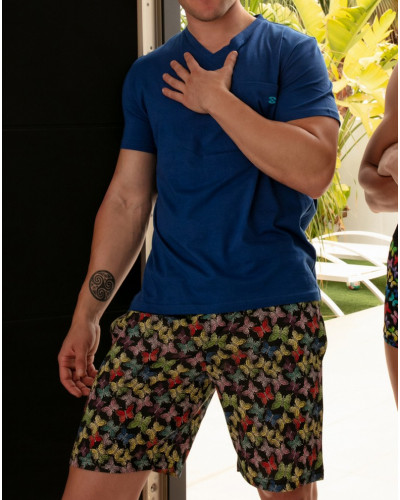 Pyjama court 100% coton HOM Butterfly (Multicolore)