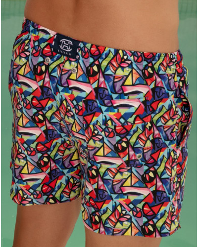 Short de bain HOM Idylle (Imprimé Multicolore)