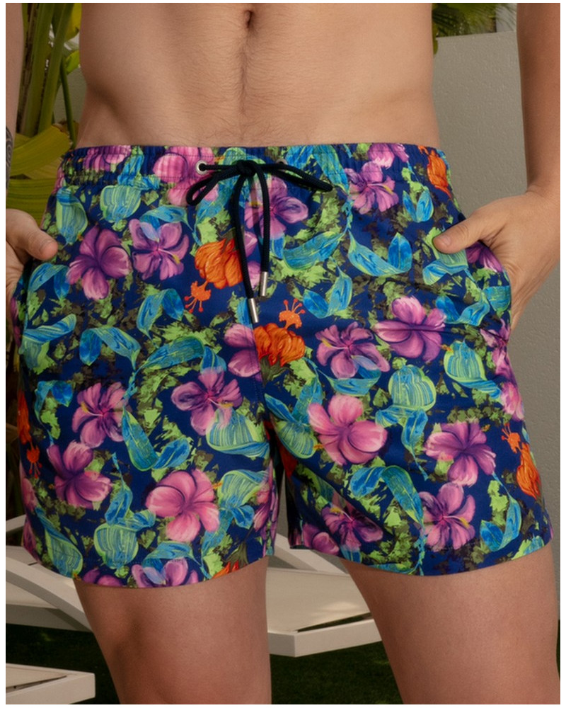 Short de baño HOM Balata (Navy imprimé)