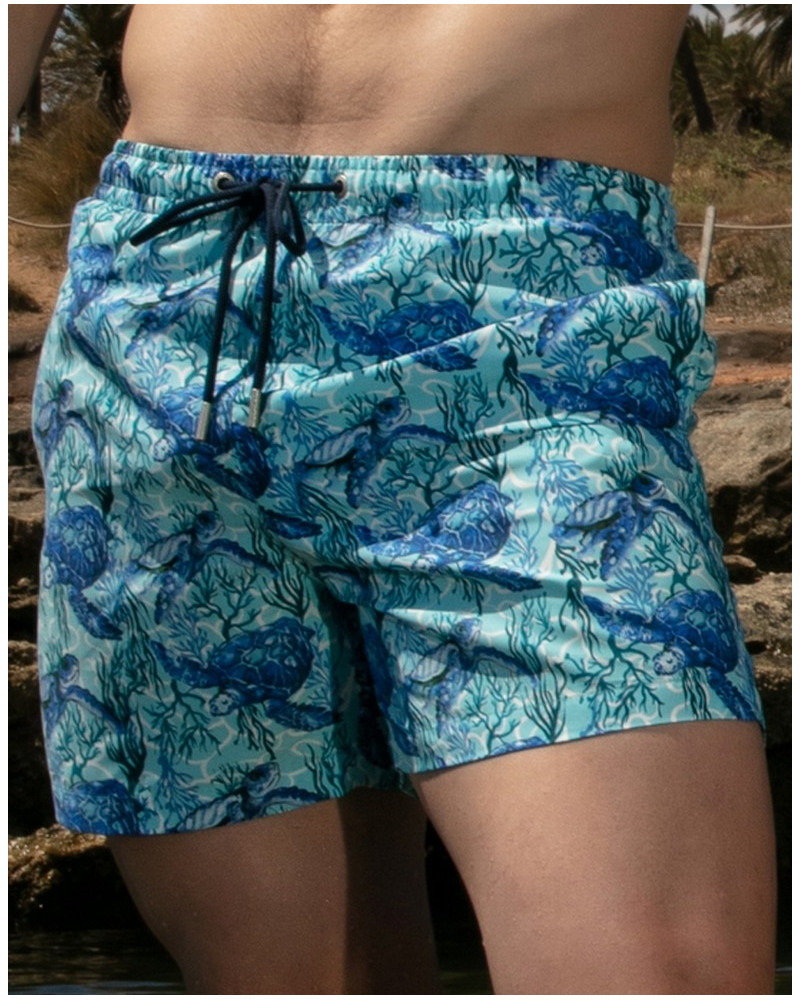 Short de bain HOM Tartane (Bleu Imprimé)