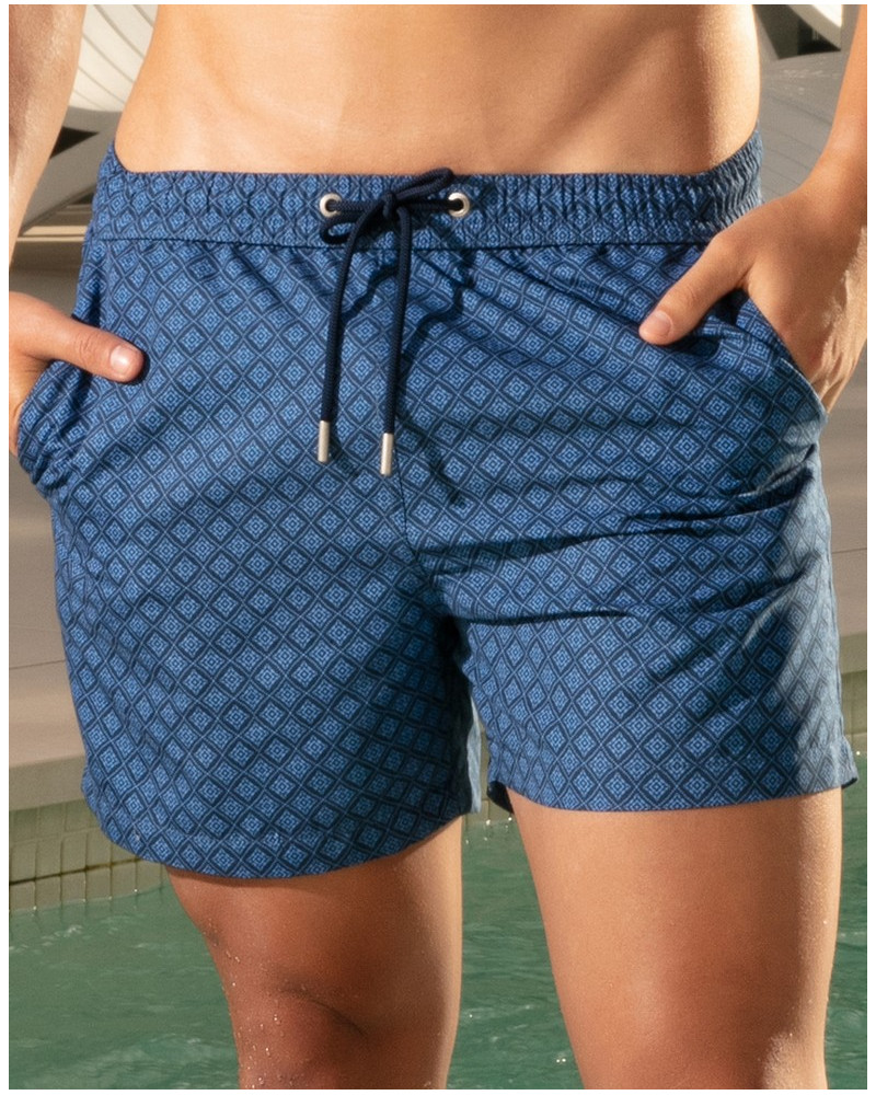 Short de bain HOM Hendaye (Bleu imprimé)