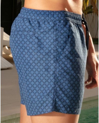 Short de bain HOM Hendaye (Bleu imprimé)